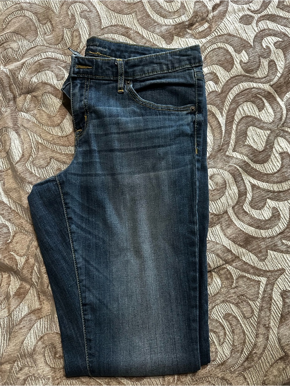 Women’s  Dark Blue Low-Rise Skinny Fit Jeans